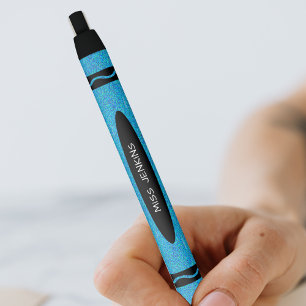 Blue Crayon Teacher Black Ink Pen