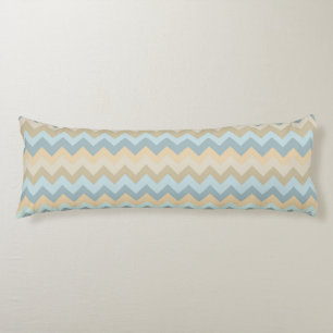 Blue Cream Chevron Stripes Body Cushion