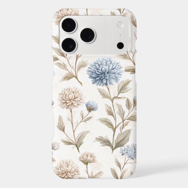 Blue Cream Flowers (Back)
