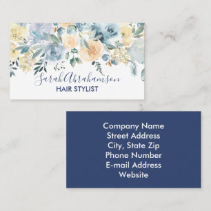 Blue Cream Roses Sunshine Beautiful Business Cards