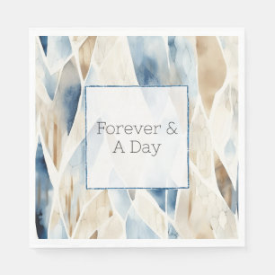 Blue Cream Sea Sand Ocean Beach Napkin