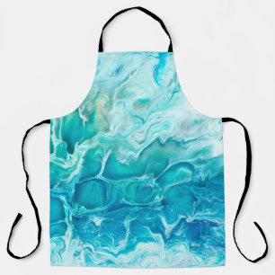 Blue creative abstract hand painted background, ma apron