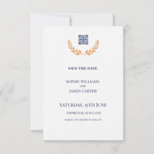 Blue Crest Wedding Save The Date