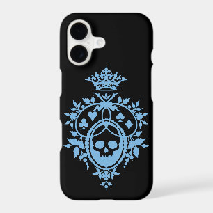 Blue Crest with Skull and Cardsuits iPhone 14 Case