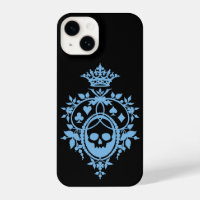 Blue Crest with Skull and Cardsuits iPhone 14 Case