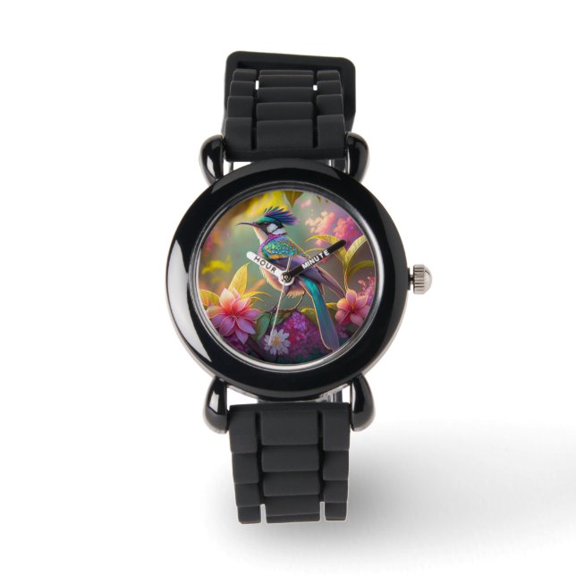 Blue Crested Rainbow Winged Sunbird Fantasy Bird Watch (Front)