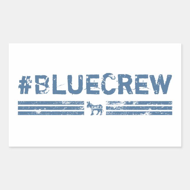 Blue Crew Democrat  Rectangular Sticker (Front)