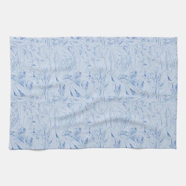 Blue Crinkle Texture Tea Towel (Horizontal)