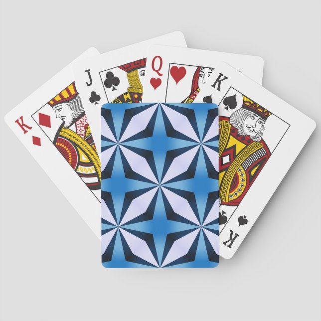 Blue Criss cross  Playing Cards (Back)