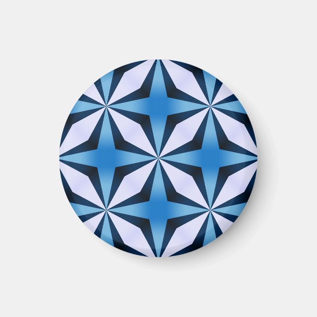 Blue Criss cross simple  Magnet (Front)