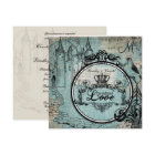 Blue Criss Cross Unconditional Love Wedding Invite
