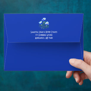 Blue Crocuse Flowers Envelope
