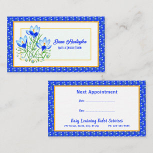 Blue Crocuses Appointment Reminder Cards
