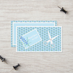 Blue Crocuses Hair Stylist Business Card