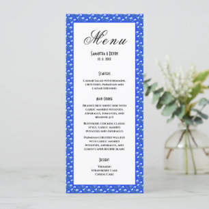 Blue Crocuses Wedding Menu