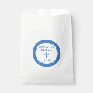 Blue Cross Baby Boy Baptism Christening Favour Bags