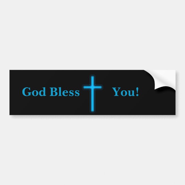 Blue Cross Bumper Sticker (Front)