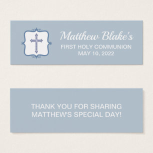 Blue Cross Holy Communion Favour Tag