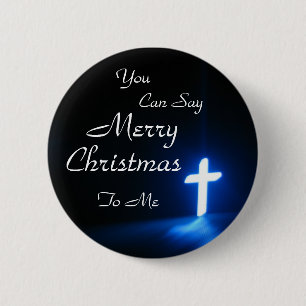 blue-cross-on-at-a-church, You , Can Say, Merry... 6 Cm Round Badge