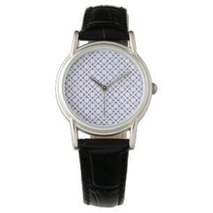 Blue  Cross Pendant Pattern  Watch