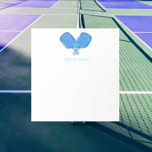 Blue Crossed Pickleball Paddles Personalised  Notepad