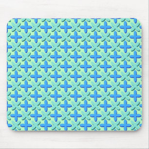 Blue Crosses Mouse Mat