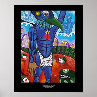Blue Crow by Gregory Gallo Poster