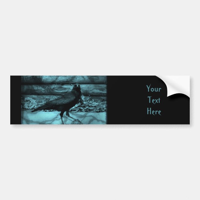 Blue Crow Shadows Bumper Sticker (Front)