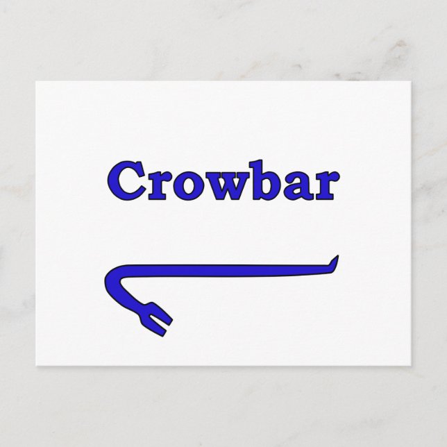 Blue crowbar postcard (Front)