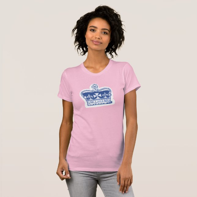 Blue Crown Tilted T-Shirt (Front Full)
