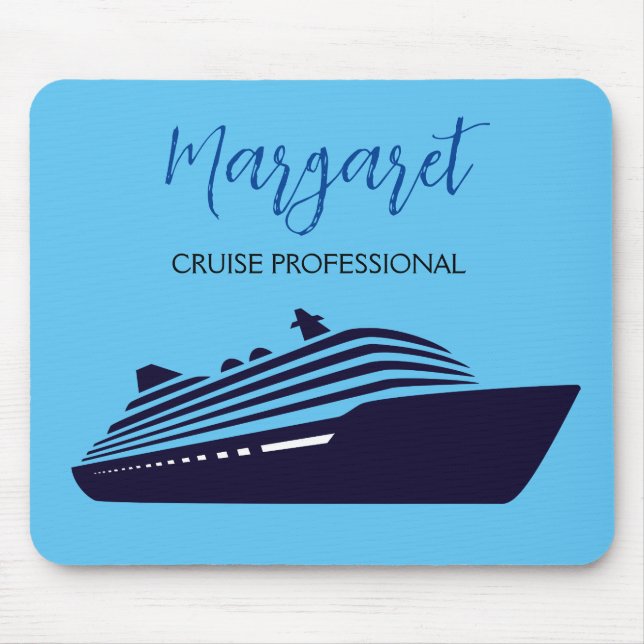 Blue Cruise Professional Mouse Pad with Name Gift (Front)