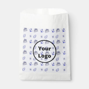 Blue cruise ship business pattern favour bags