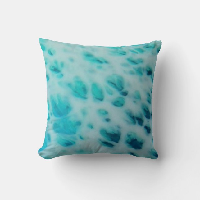 Blue Crush - Abstract Coastal Artwork  Cushion (Front)