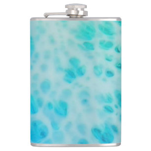 Blue Crush - Abstract Coastal Artwork  Hip Flask