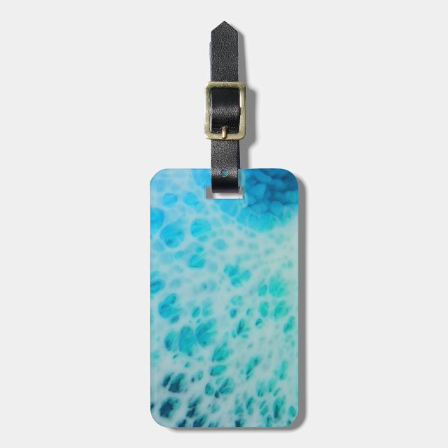 Blue Crush - Abstract Coastal Artwork  Luggage Tag (Front Vertical)