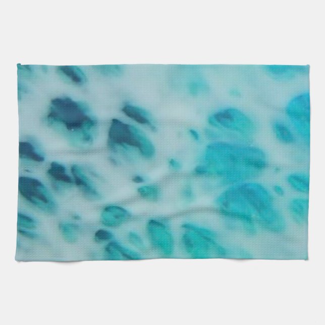 Blue Crush - Abstract Coastal Artwork  Tea Towel (Horizontal)