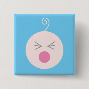 Blue Cry Baby Button