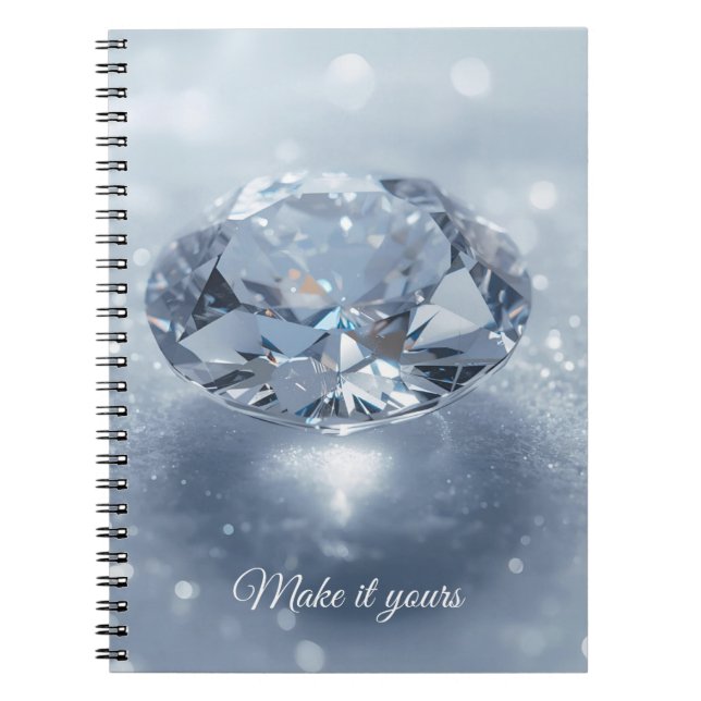 Blue Crystal Art Case – Personalised for Meaningfu Notebook (Front)
