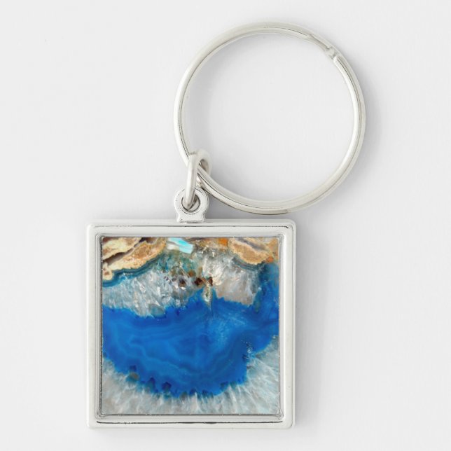 blue crystal key ring (Front)