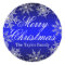 Blue Crystal Snowflake Christmas Sticker