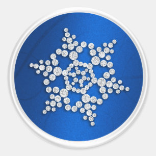 Blue Crystal Snowflake Envelope Seal