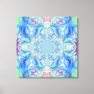 Blue Crystal Wrapped Canvas