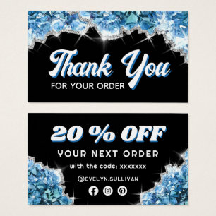 Blue crystals discount card