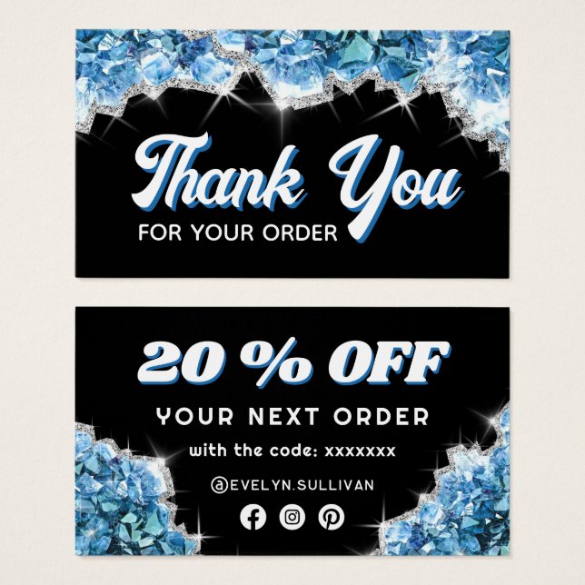 Blue crystals discount card (Front & Back)