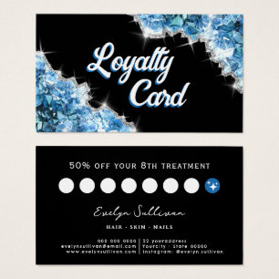 Blue crystals loyalty card