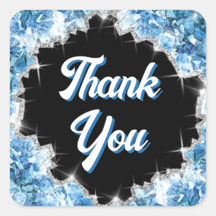 Blue crystals sticker