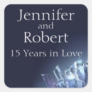 Blue Crystla 15th Anniversary Envelope Seal