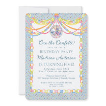 Blue Cue the Confetti Paper Chain Birthday Party