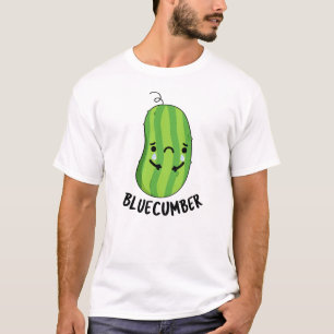 Blue-cumber Funny Sad Veggie Cucumber Pun T-Shirt