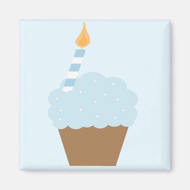 Blue Cupcake Magnet (Front)
